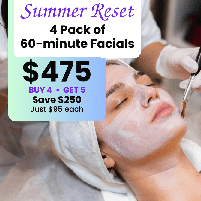Summer Special Buy 4 PACK | 60 Minute Facials - Get 5th Facial Free