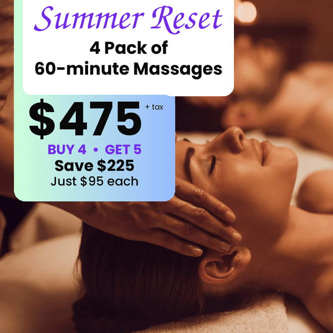 Summer Special 4 Pack | 60 Minute Massages - Get 5th Massage Free