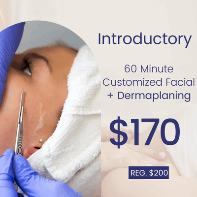 Introductory 60 Minute Customized Facial + Dermaplaning