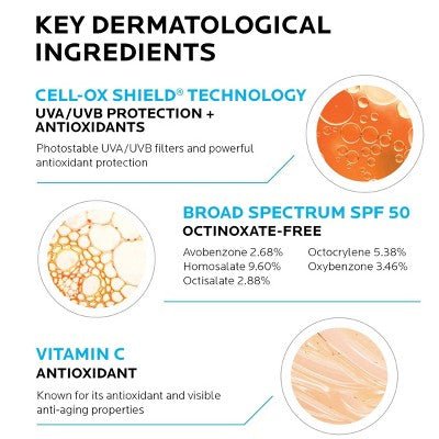 La Roche Posay Anthelios AOX Daily Antioxidant Face Serum with Sunscreen SPF 50 1 fl oz - Imperfect Box