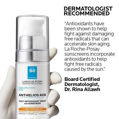 La Roche Posay Anthelios AOX Daily Antioxidant Face Serum with Sunscreen SPF 50 1 fl oz - Imperfect Box