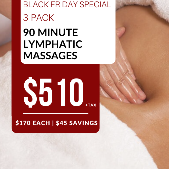 3 PACK | 90 Minute Lymphatic Massages