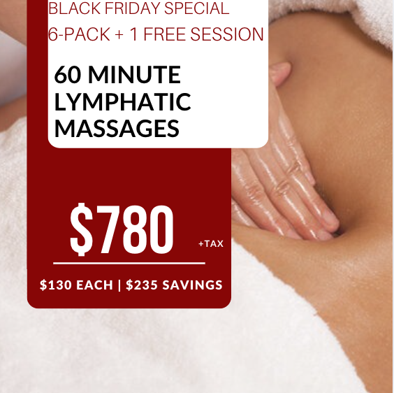 6 PACK | 60 Minute Lymphatic Massages