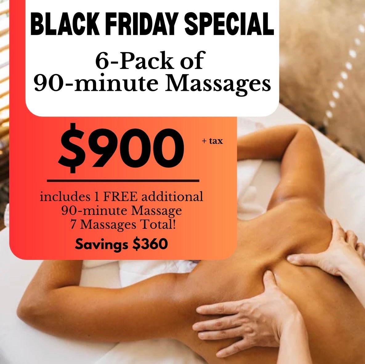 Body Balance Black Friday 6 PACK | 90 Minute Massages