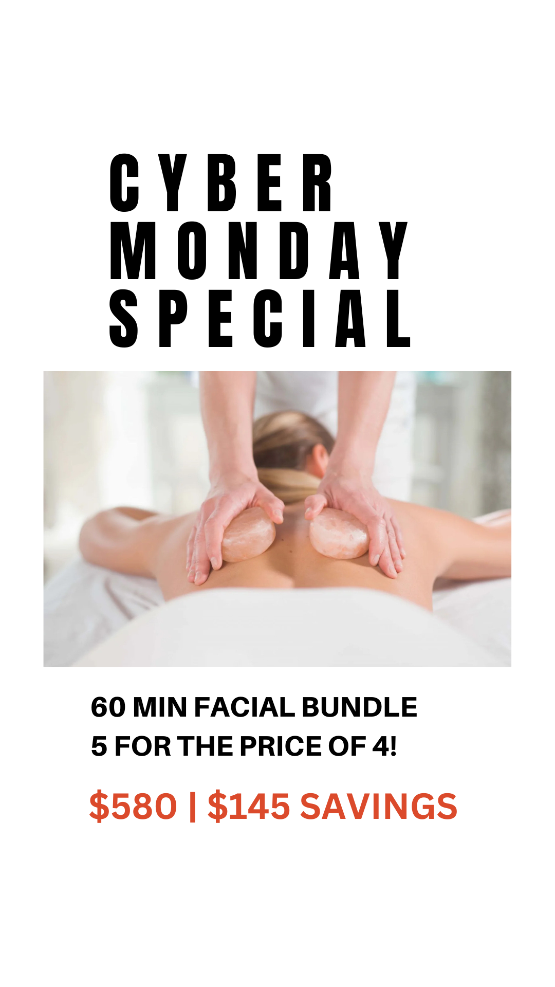 Cyber Monday 5 PACK | 60 Minute Facials