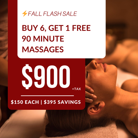 BUY 6 GET 1 FREE | 90 Minute Massages