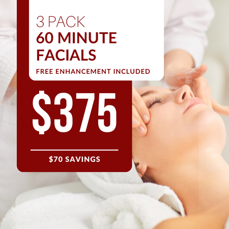 3 PACK | 60 Minute Facials (+ Free Enhancement)
